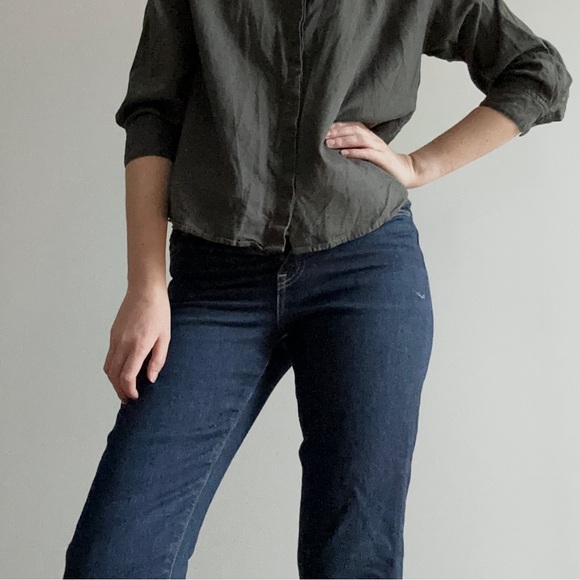 Uniqlo Women's Straight Leg Jeans - Dark Blue - Picture 4 of 13